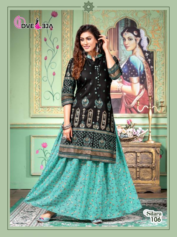 Dveeja Sitara Beautiful Rayon Kurti With Skirt 